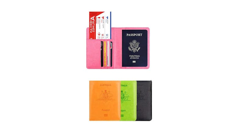 Hod Mens RFID Blocking Travel Wallet- Pink