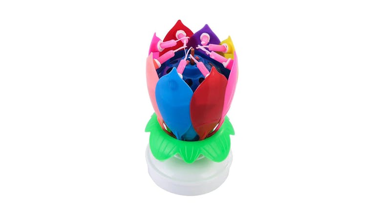Hod Lotus Flower Cake Candle Colourful