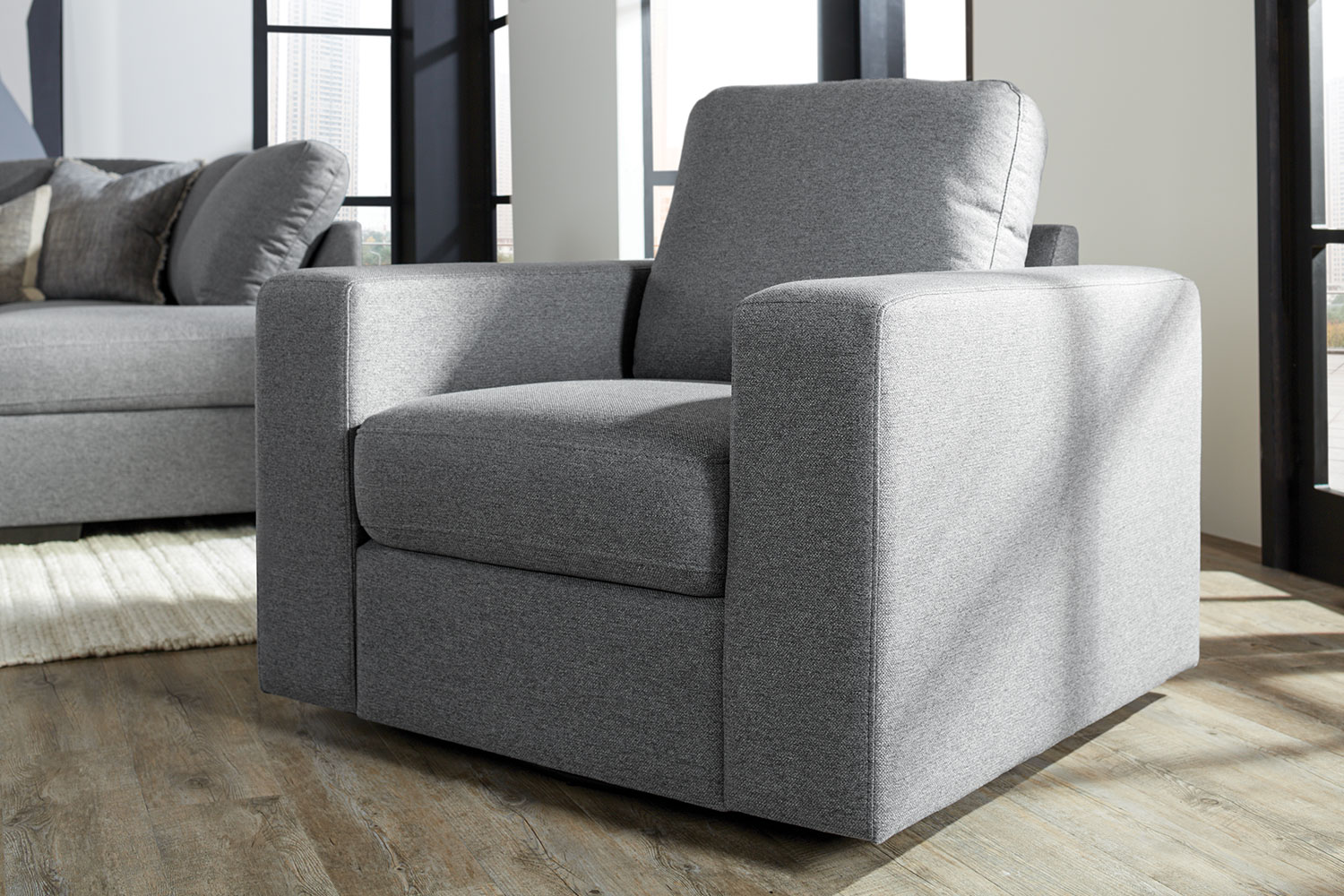 Nixon Swivel Fabric Armchair Harvey Norman New Zealand