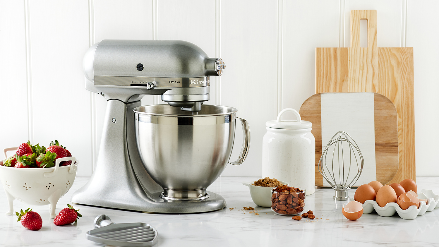 KitchenAid KSM195 Artisan Stand Mixer Contour Silver Harvey Norman