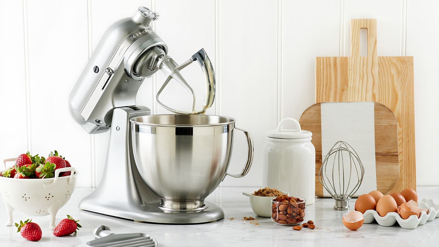 KitchenAid KSM195 Artisan Stand Mixer Contour Silver Harvey Norman