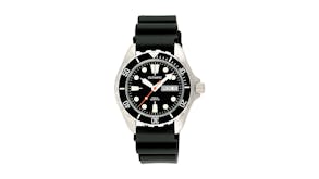 Olympic Classic Dive Gents Watch 40mm - Stainless Steel with Black PU Band