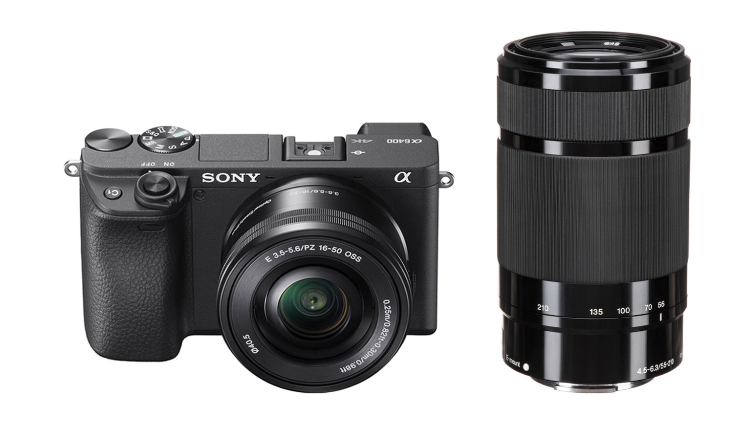Sony A6400 Mirrorless Camera with E 16-50mm f/3.5-5.6 OSS Lens and 55-210mm f/4.5-6.3 OSS Lens