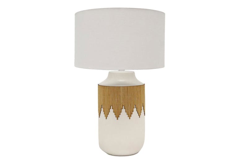 Zanu 44cm Table Lamp by Stoneleigh & Roberson - White
