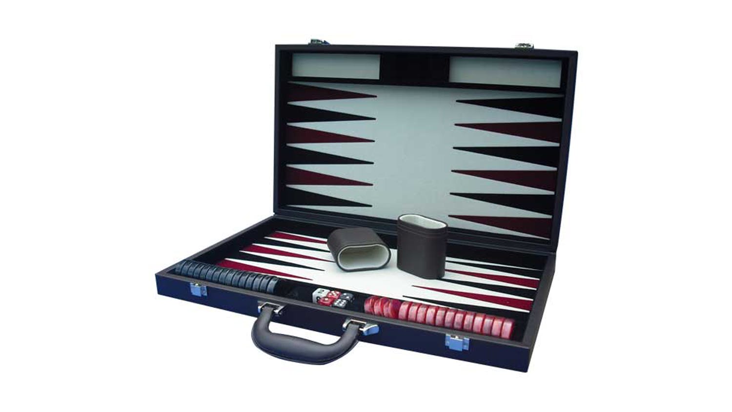 Dal Rossi 15" Backgammon Set - PU Leather Brown
