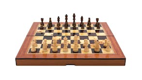Dal Rossi Folding Chess Set - Walnut Gloss