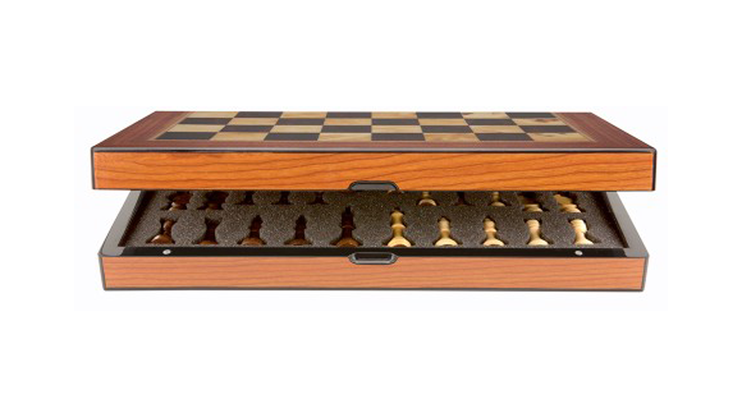 Dal Rossi Folding Chess Set - Walnut Gloss