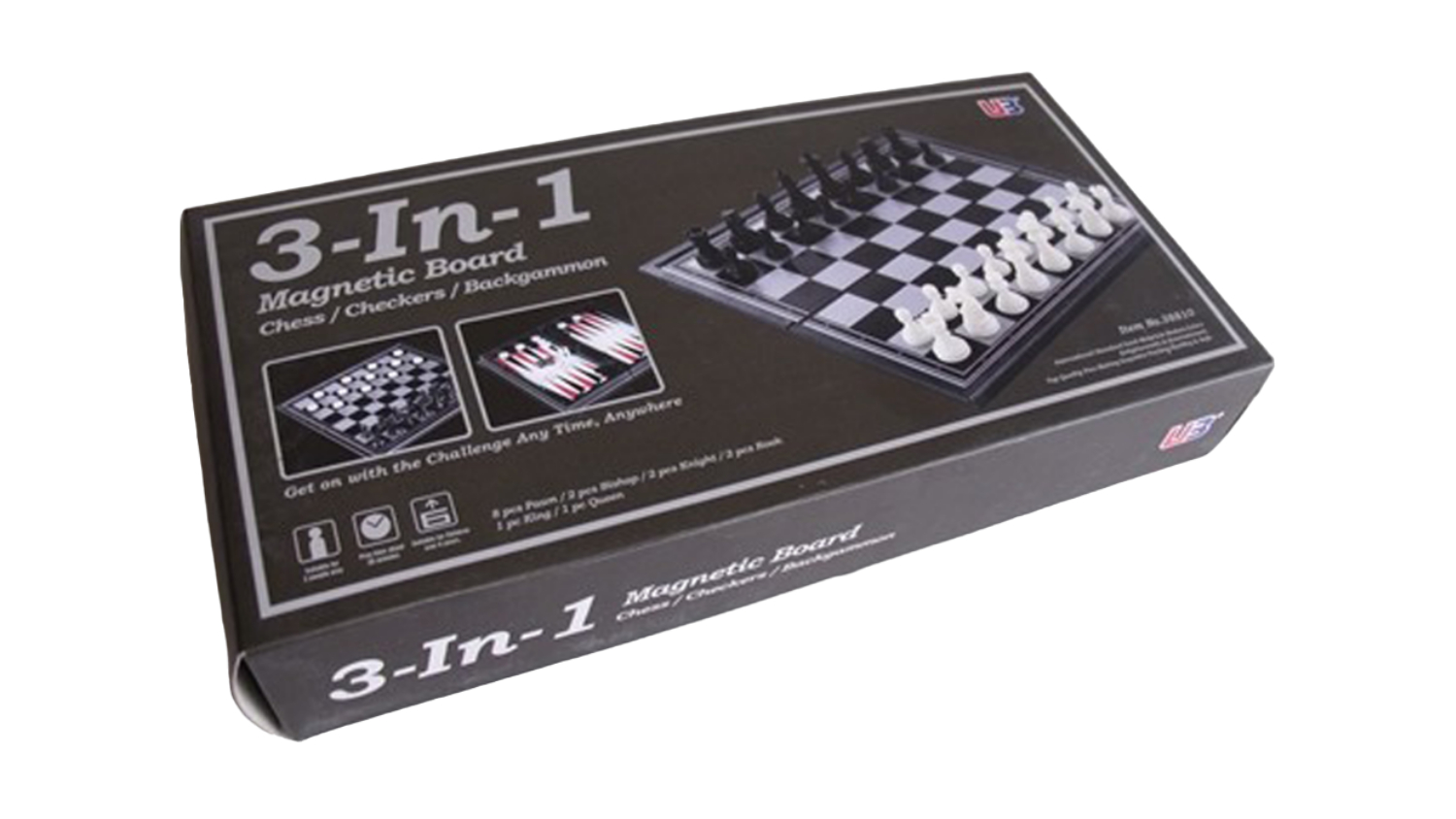 3-in-1 Magnetic Chess/Checkers/Backgammon Set 25cm
