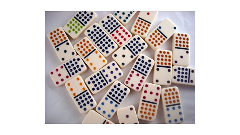 Dominoes King Double 15 Coloured