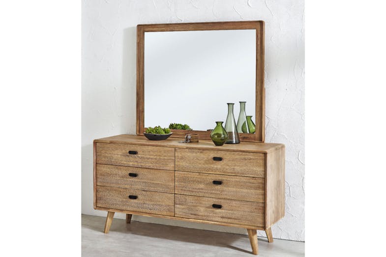 Braga 6 Drawer Dresser and Mirror