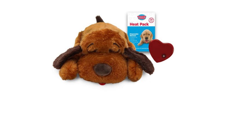 Snuggle Puppy Dog Toy Heat Pack - Brown Mutt