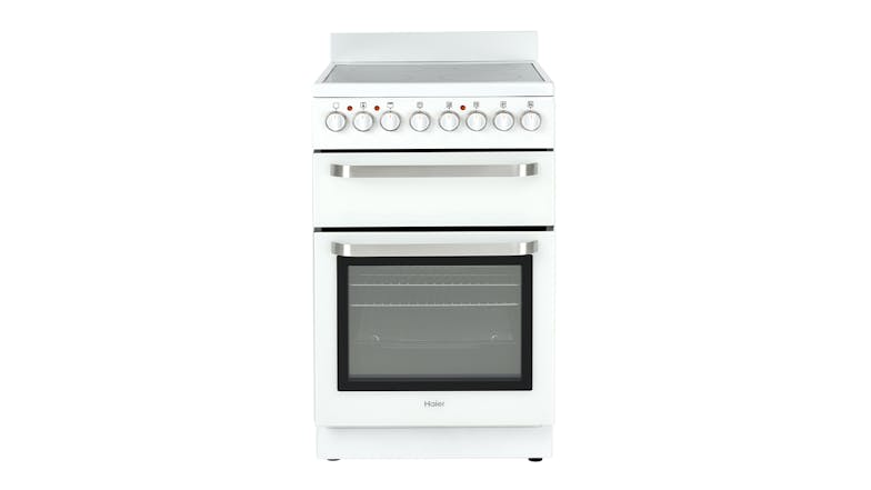 Haier 54cm Freestanding Oven with Ceramic Cooktop - White