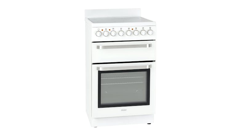 Haier 54cm Freestanding Oven with Ceramic Cooktop - White