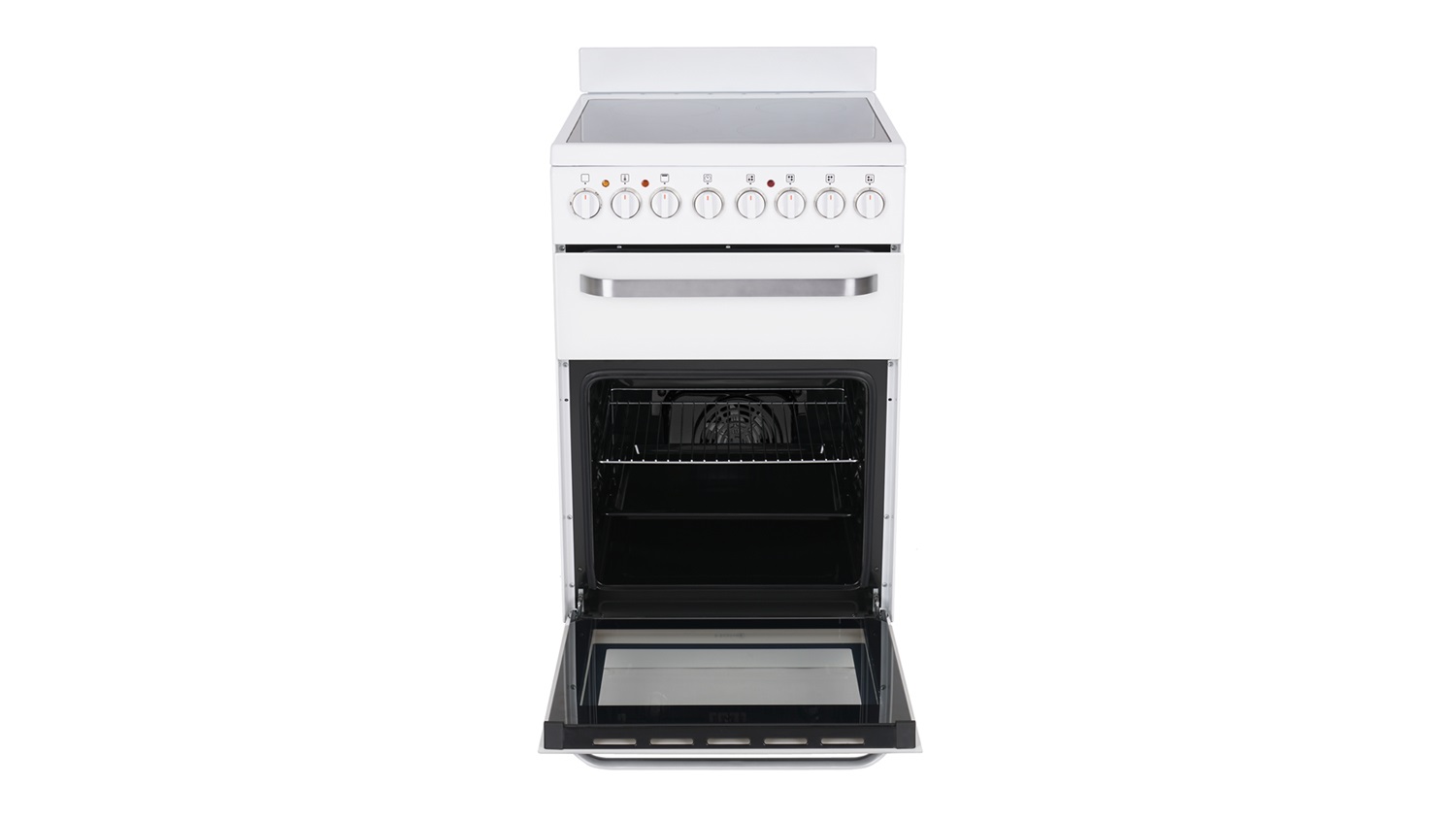 Haier 54cm Freestanding Oven with Ceramic Cooktop - White