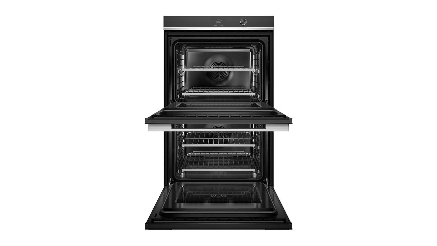 Fisher & Paykel 76cm 17 Function Pyrolytic Built-in Double Oven - Stainless Steel