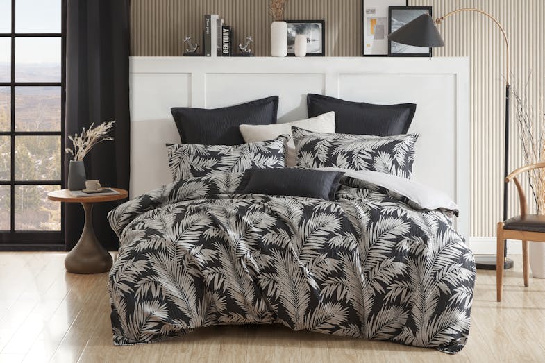 Villa Black Duvet Cover Set by Logan & Mason Platinum