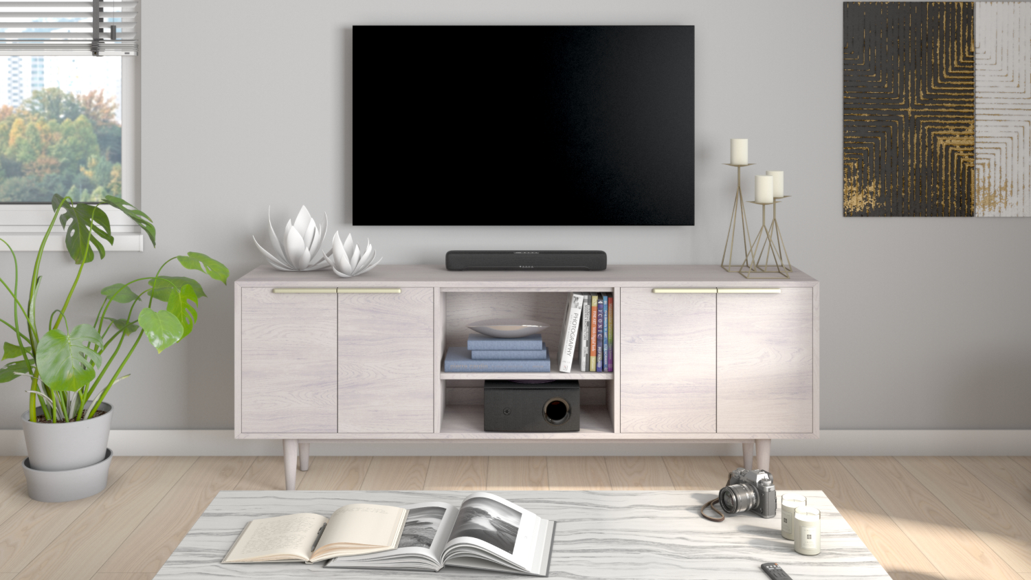 Yamaha 2.1 Channel Soundbar with Subwoofer - Wireless - Black (SRC30A)