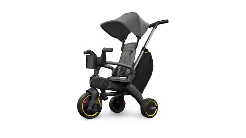 Doona Liki S3 Compact Folding Trike with Pushing Handle - Grey Hound