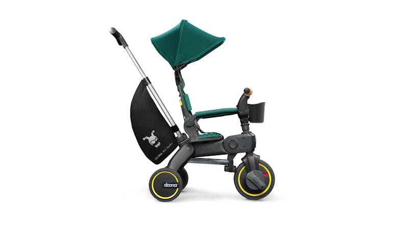 Doona Liki S5 Compact Folding Trike with Pushing Handle - Racing Green