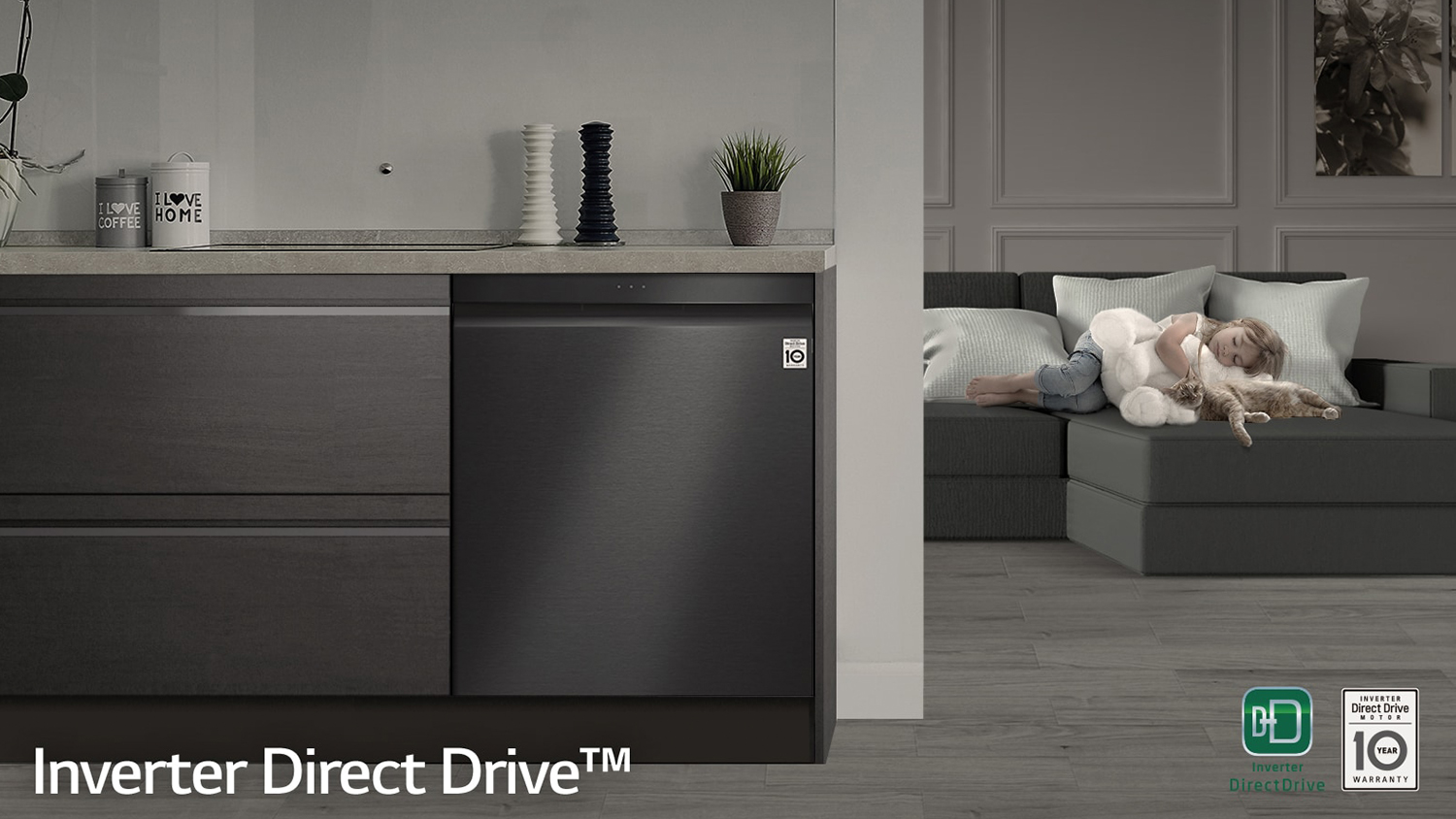 LG 15 Place Setting Smart Built-Under Dishwasher - Matte Black (XD3A25UMB)