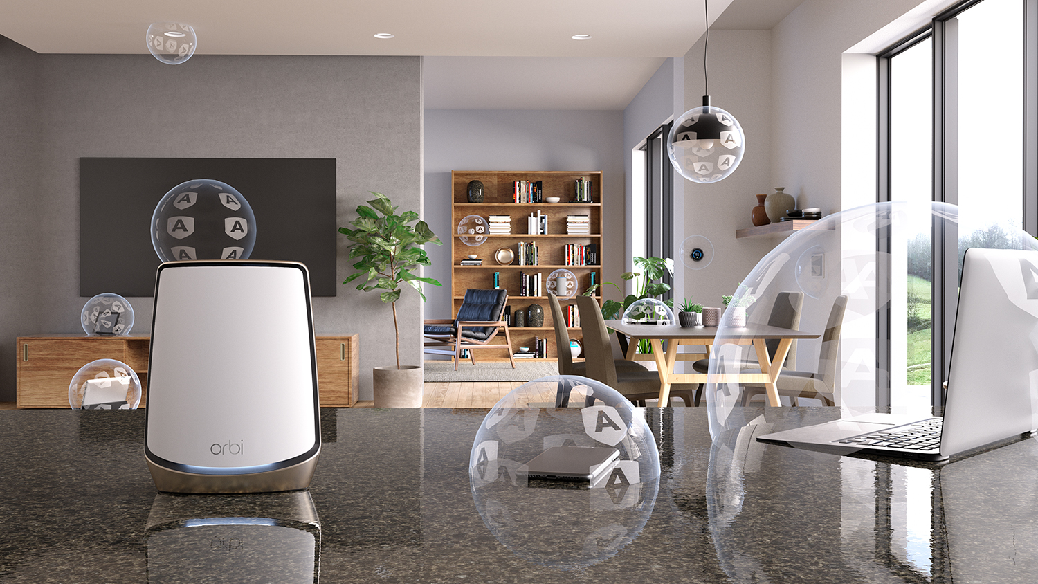 Netgear Orbi RBK862S AX6000 Tri-Band Mesh Wi-Fi 6 System - 2 Pack (White)