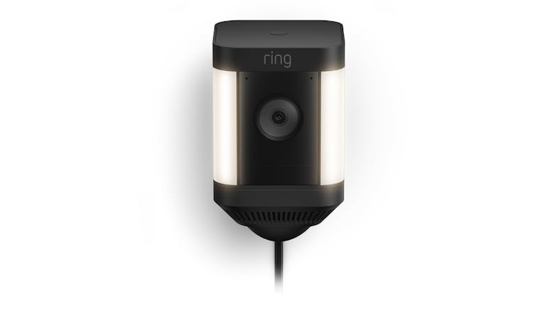 Ring Spotlight Cam Plus 1080p 2MP Outdoor Wired Smart Security Camera with Wi-Fi Connectivity - Black