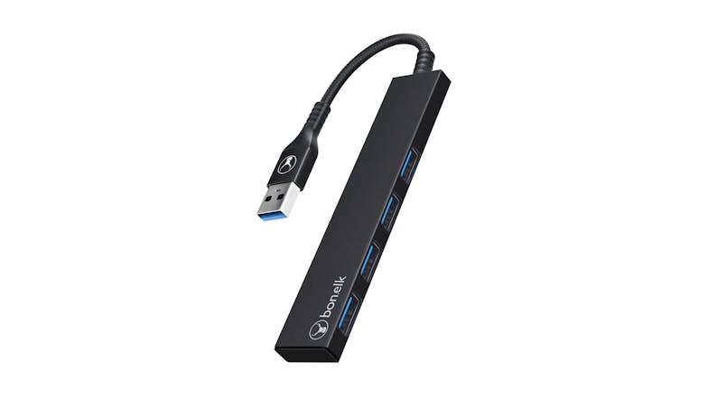 Bonelk USB-A to 4 Port USB 3.0 Slim Hub