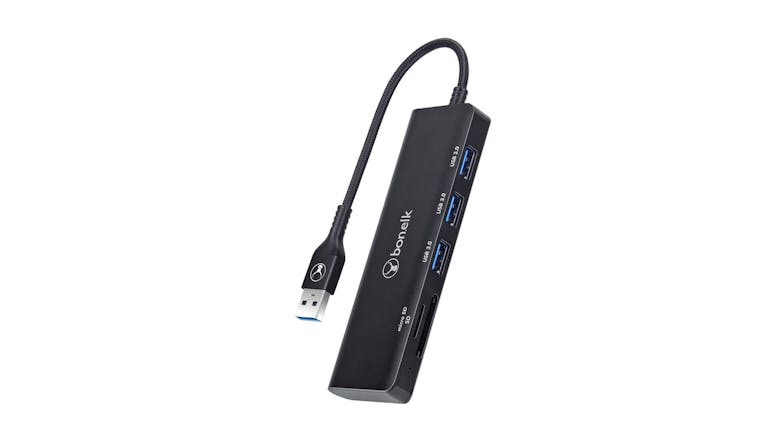 Bonelk USB-A to 3 Port Hub + SD/TF Reader