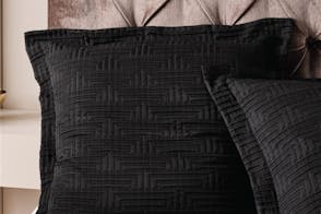 Winston Black European Pillowcase by L'Avenue