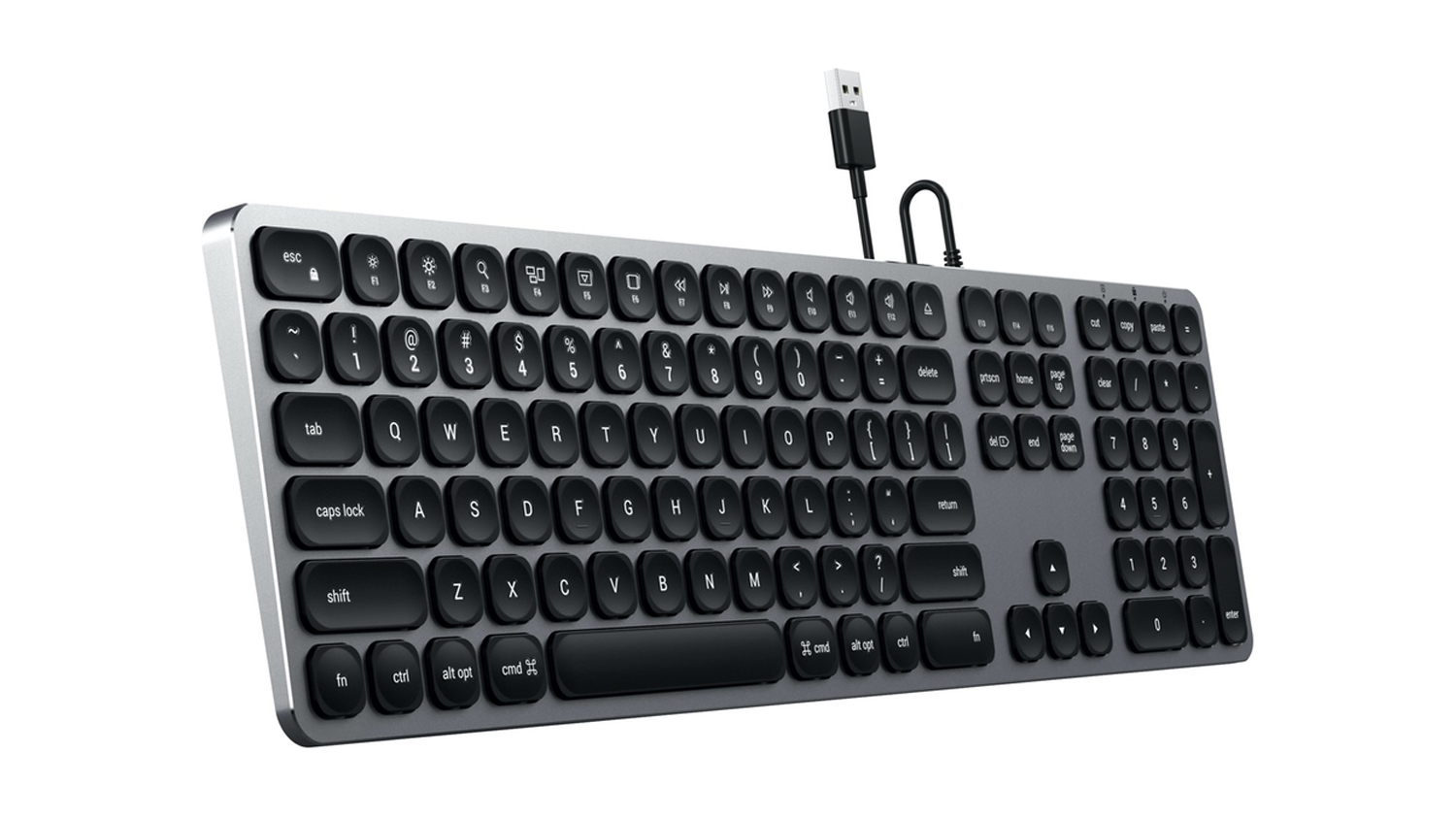 Satechi Aluminium Wired Keyboard Grey Harvey Norman New Zealand