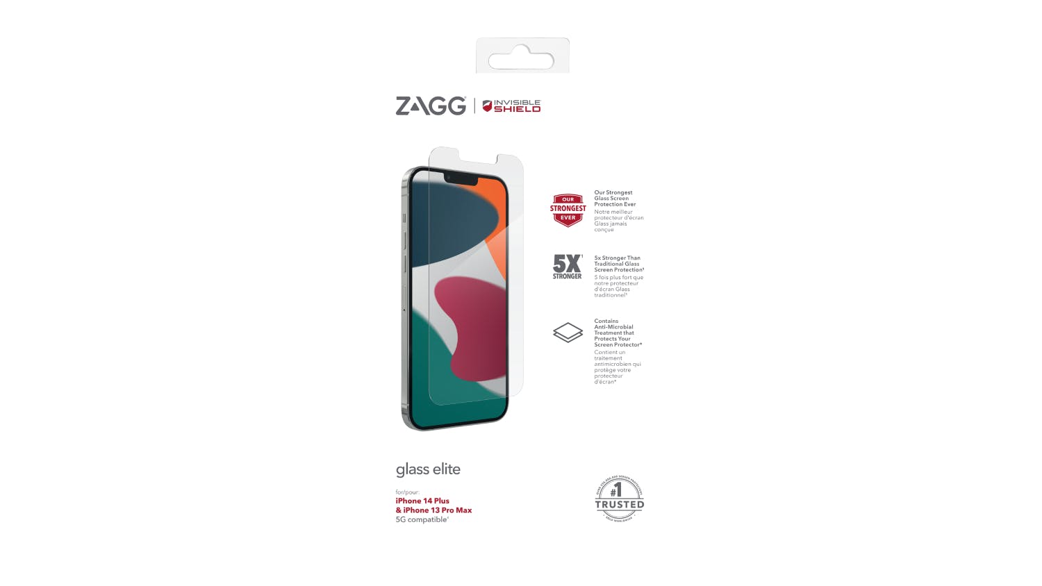 Zagg InvisibleShield Glass Elite Screen Protector for iPhone 13 Pro Max
