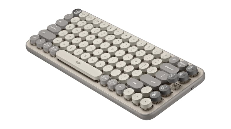 Logitech POP Keys Wireless Mechanical Keyboard with Customizable Emoji Keys - Mist Sand