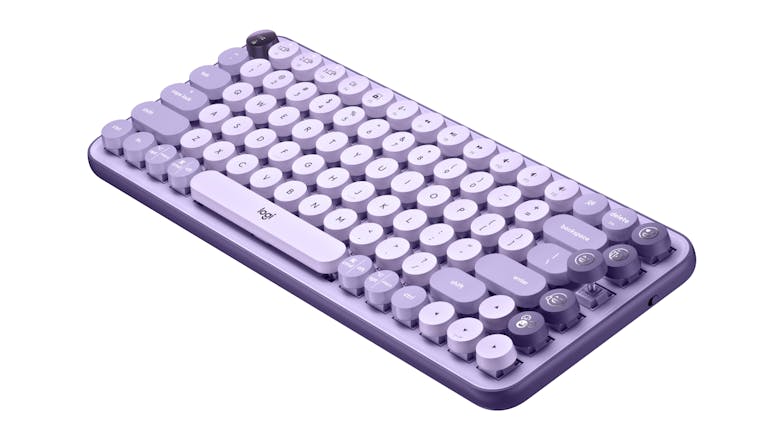 Logitech POP Keys Wireless Mechanical Keyboard with Customizable Emoji Keys - Cosmos Lavender
