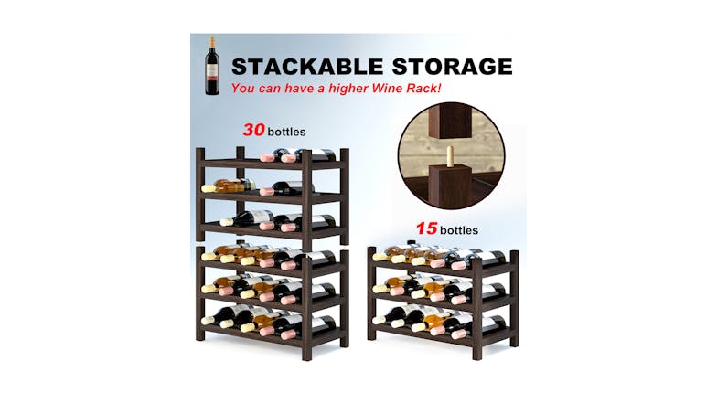 Holger Wine Rack Bundle 30 - Espresso