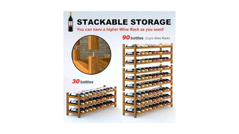 Holger Wine Rack Bundle 60 - Golden Teak