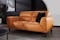 Sonoma 2 Seater Leather Sofa - Tangerine