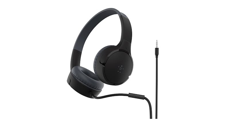 Belkin SOUNDFORM Mini Kids Wired On-Ear Headphones - Black