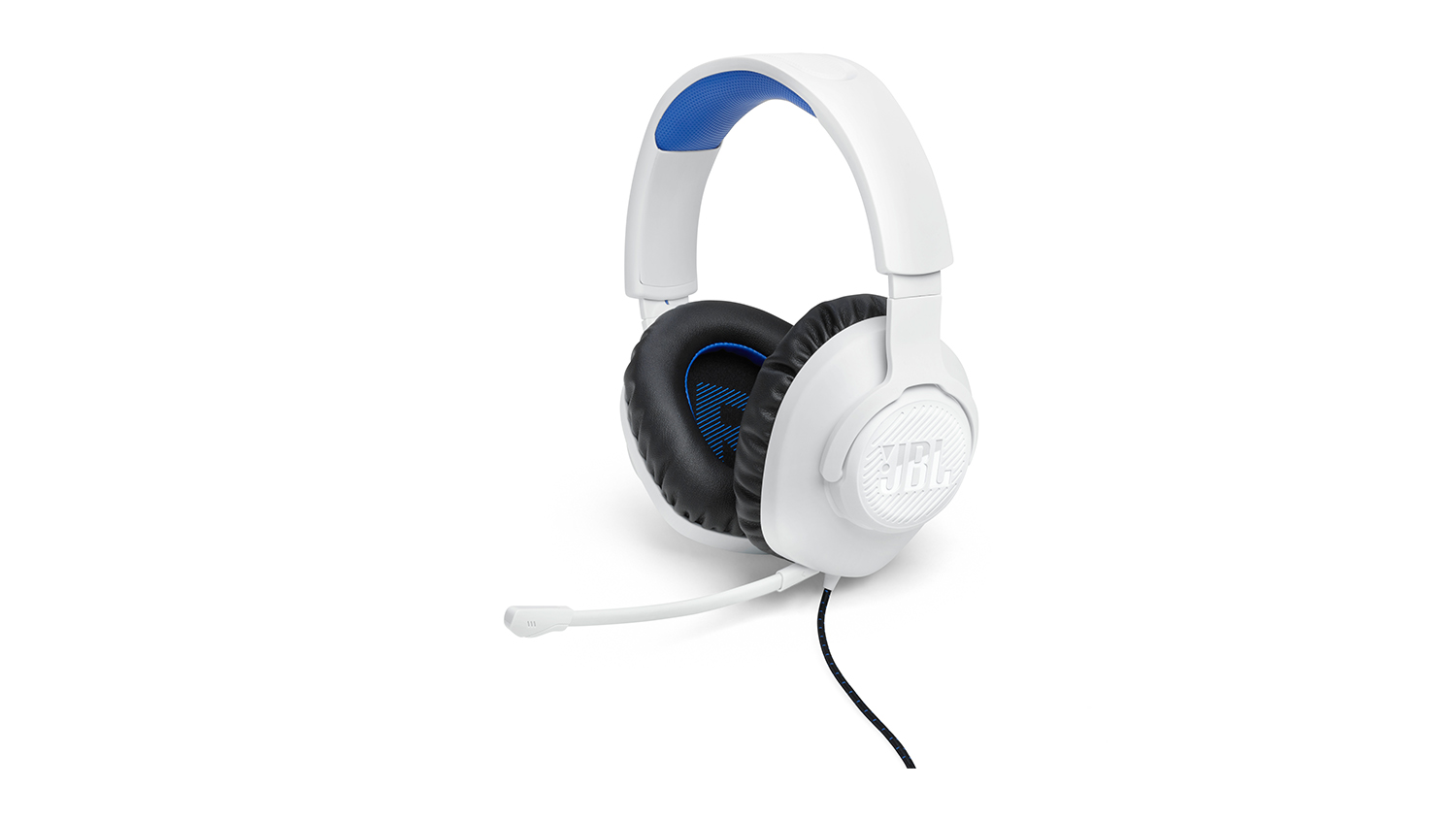 JBL Quantum 100P Wired Over-Ear Gaming Headset - White/Blue