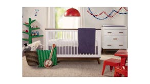 Scoot 3-In-1 Convertible Cot - White/Walnut