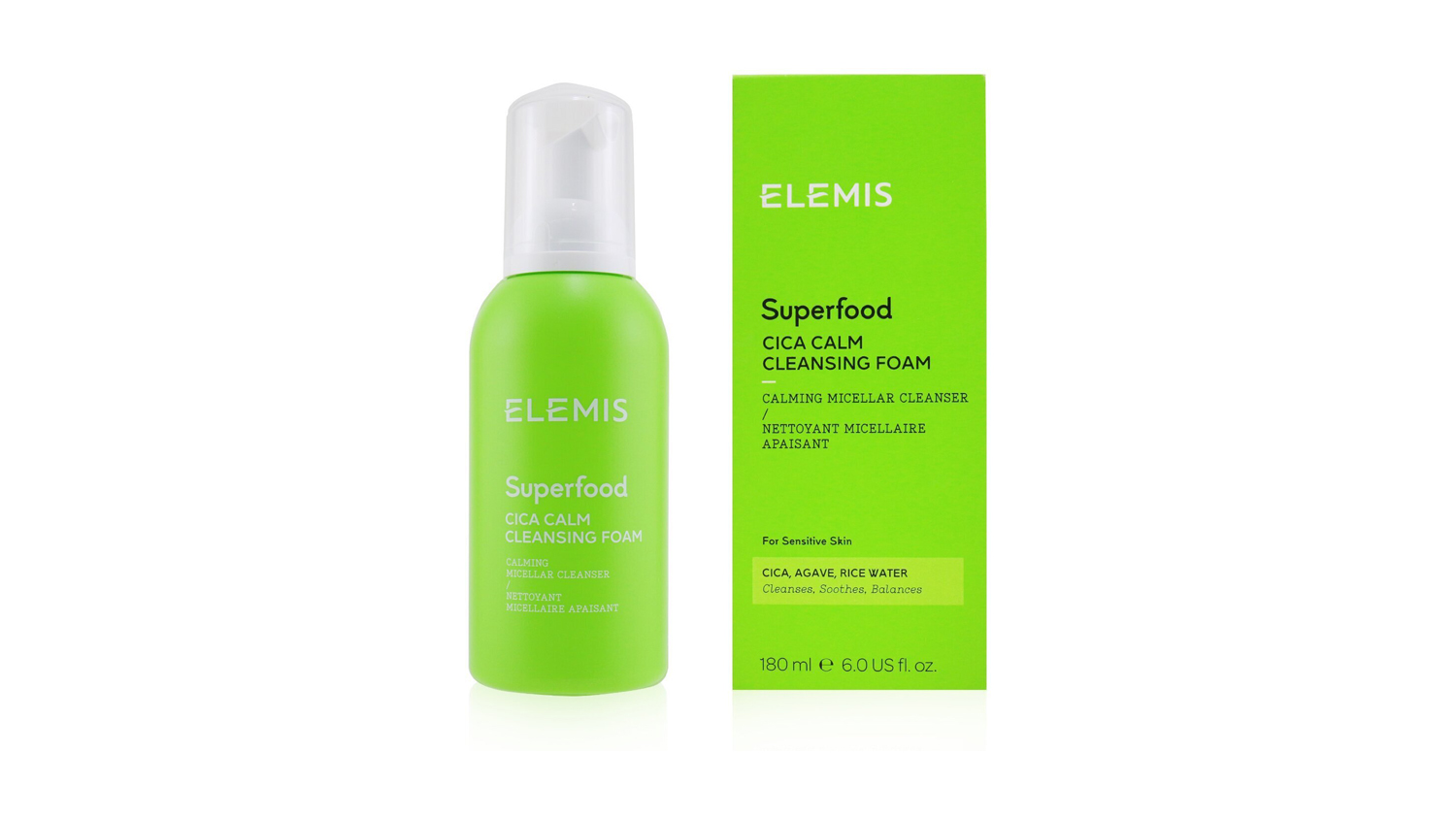 Superfood Cica Calm Cleansing Foam For Sensitive Skin 180ml/6oz