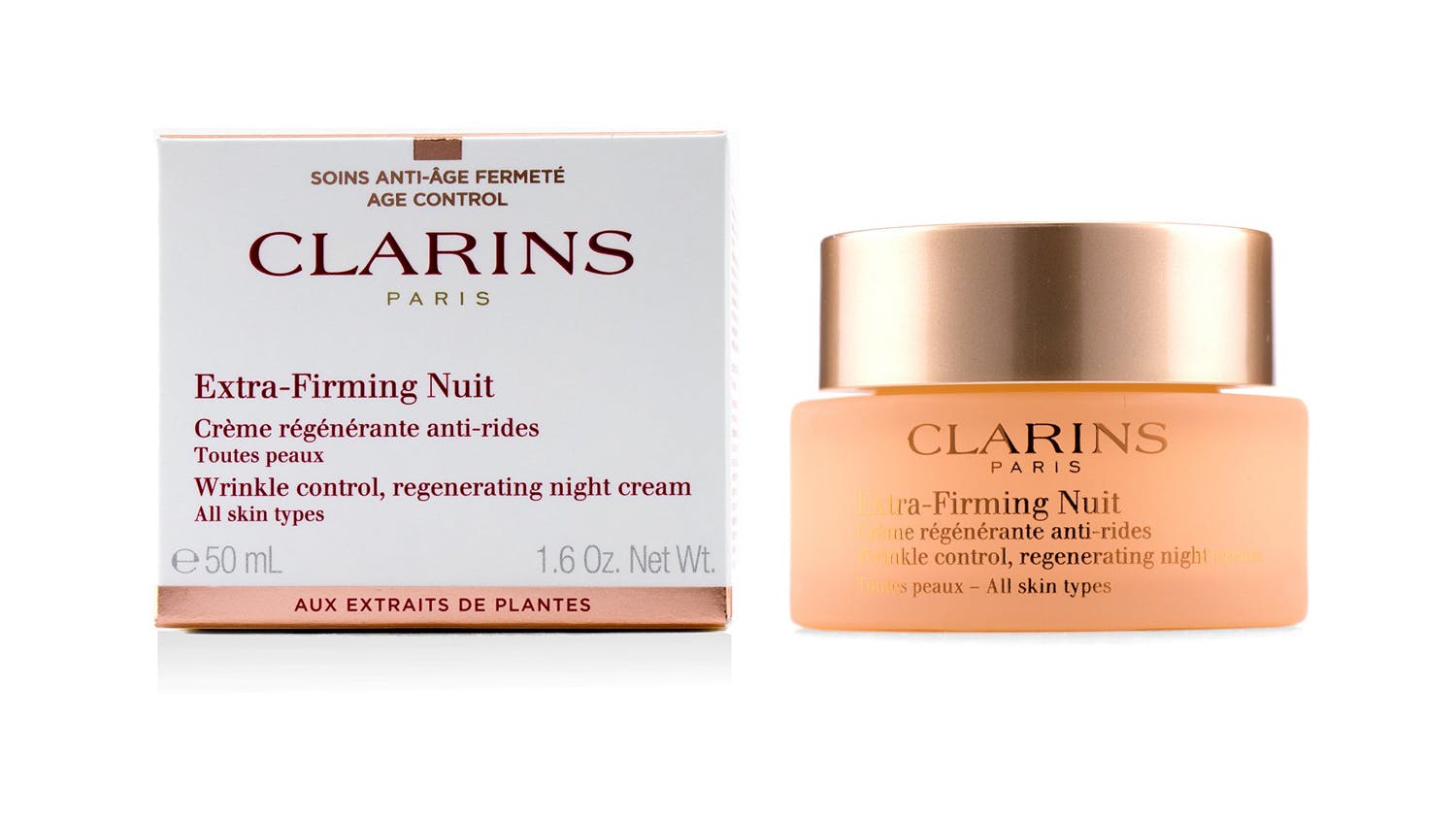 Extra-Firming Nuit Wrinkle Control, Regenerating Night Cream - All Skin Types - 50ml/1.6oz
