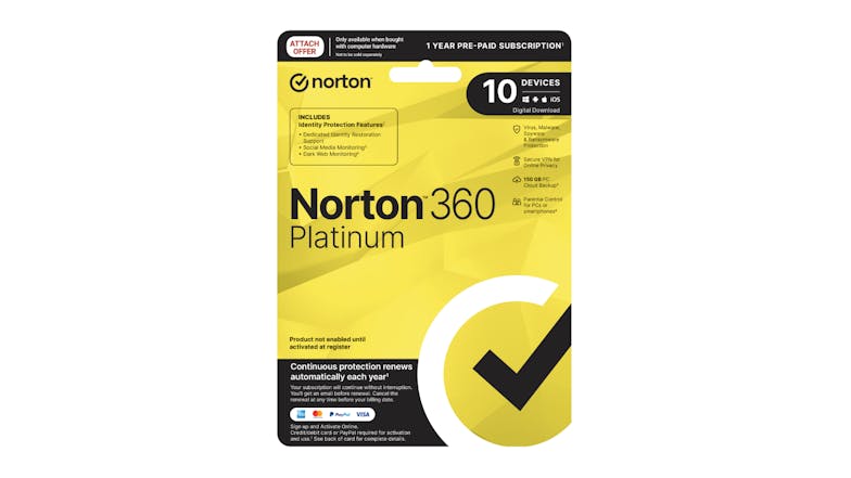 Norton 360 Platinum - 10 Devices 12 Months