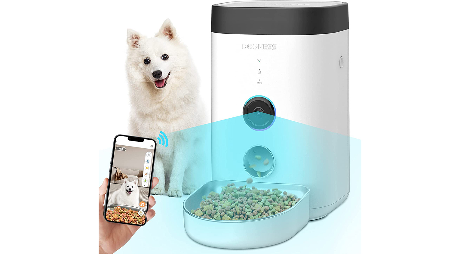 Dogness F10 Wide Cam 4L Feeder - White