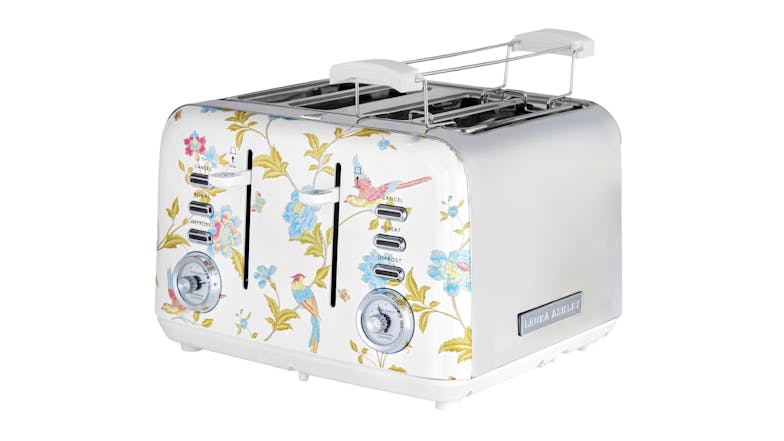 Laura Ashley Elvenden 4 Slice Toaster - White