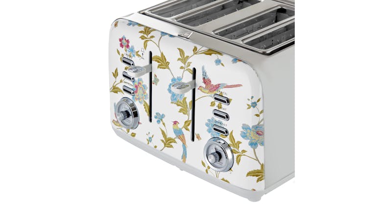 Laura Ashley Elvenden 4 Slice Toaster - White