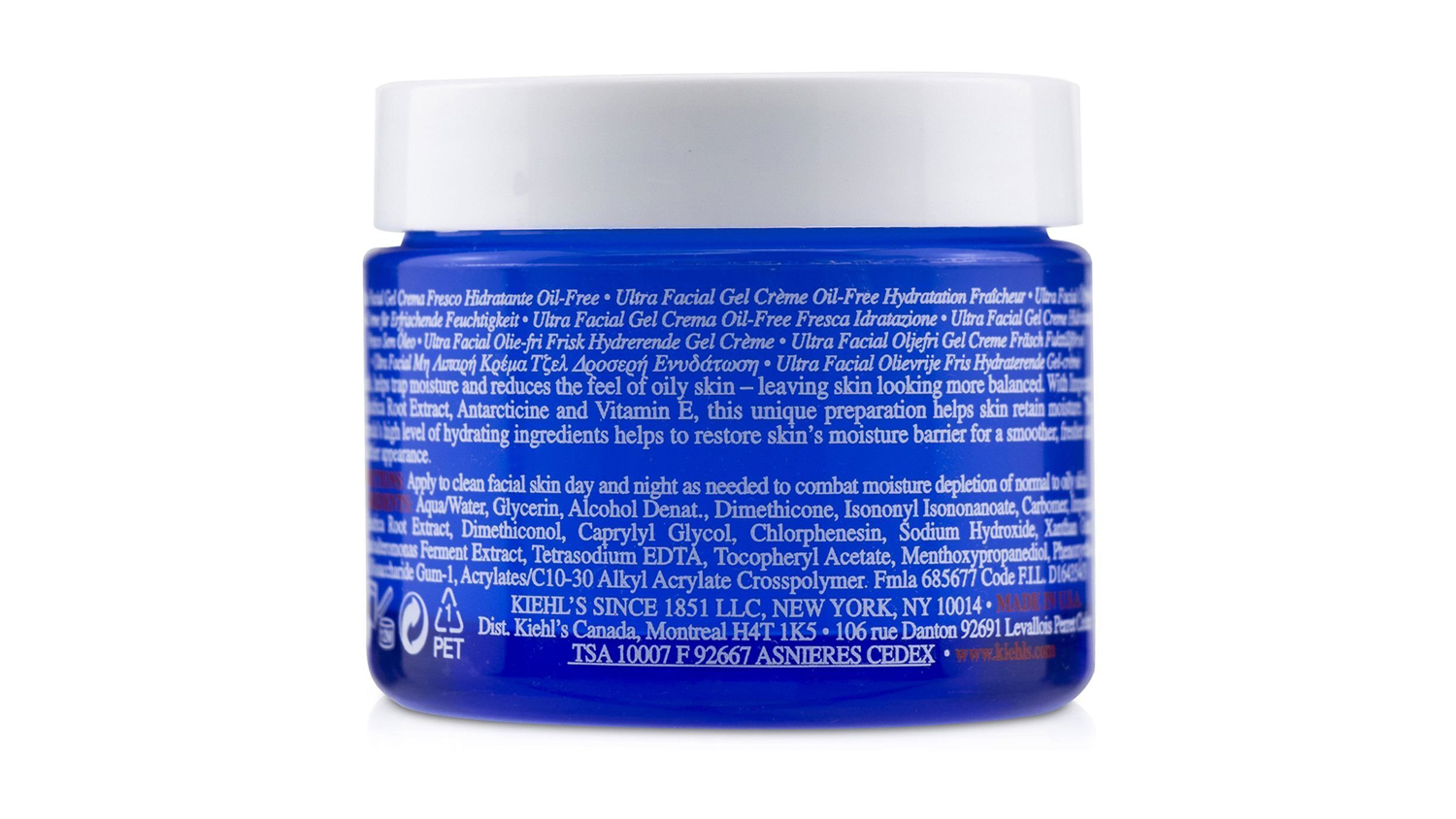 Kiehl's Ultra Facial Oil-Free Gel Cream - For Normal to Oily Skin Types - 50ml/1.7oz
