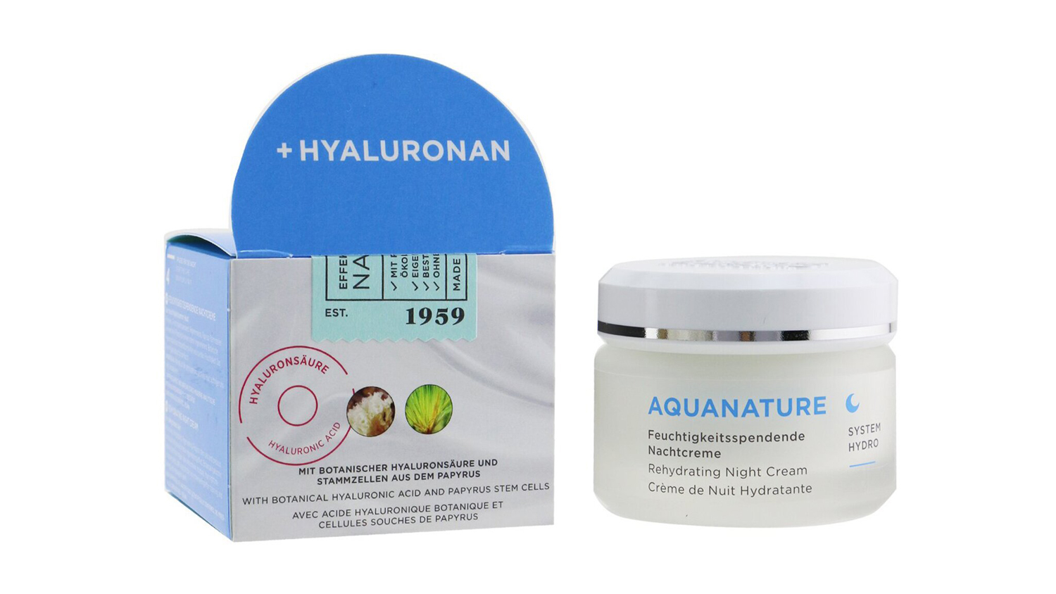Annemarie Borlind Aquanature System Hydro Rehydrating Night Cream - For Dehydrated Skin - 50ml/1.69oz