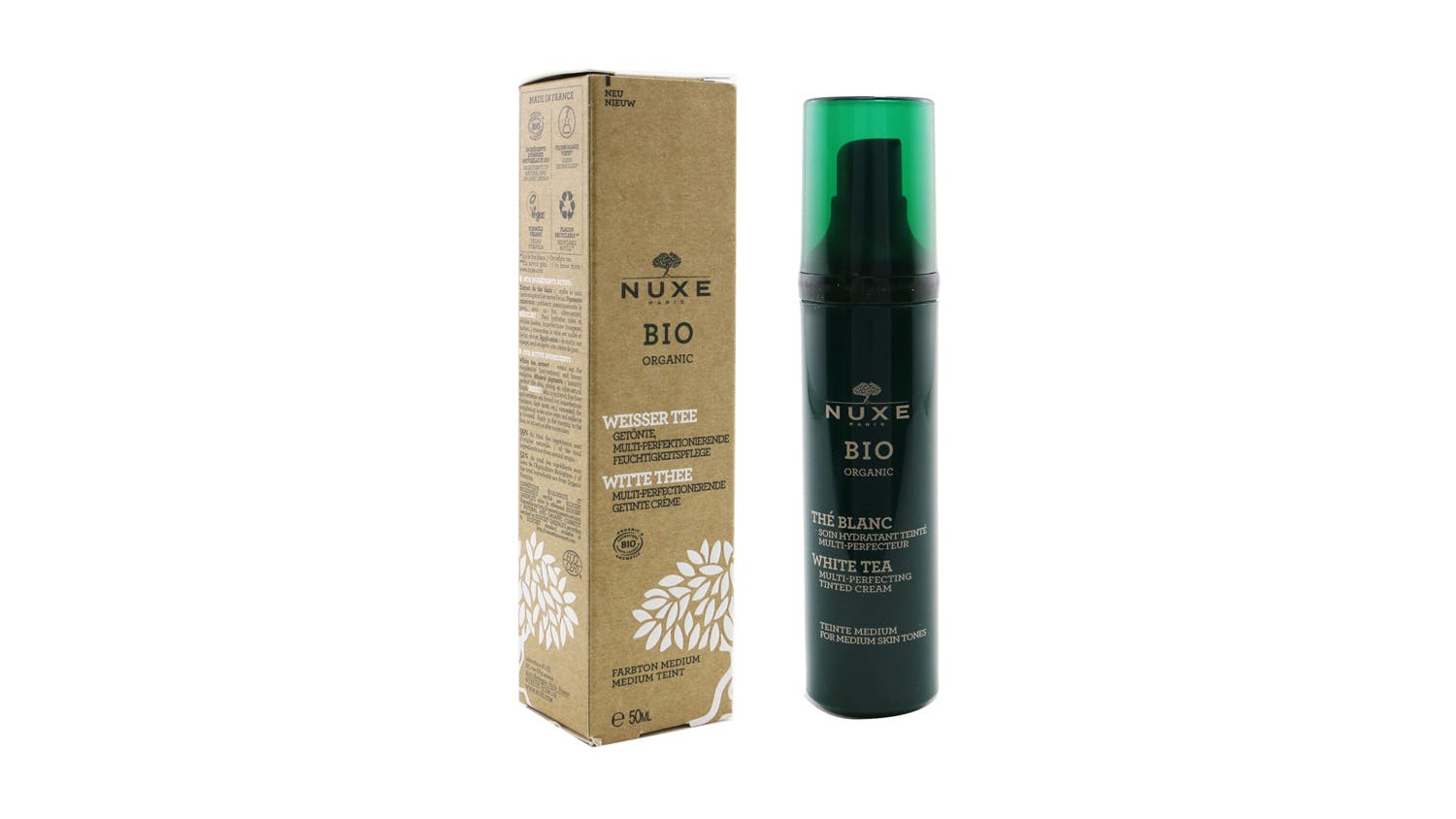 Nuxe Bio Organic White Tea Multi-Perfecting Tinted Cream - Medium Skin Tones - 50ml/1.7oz