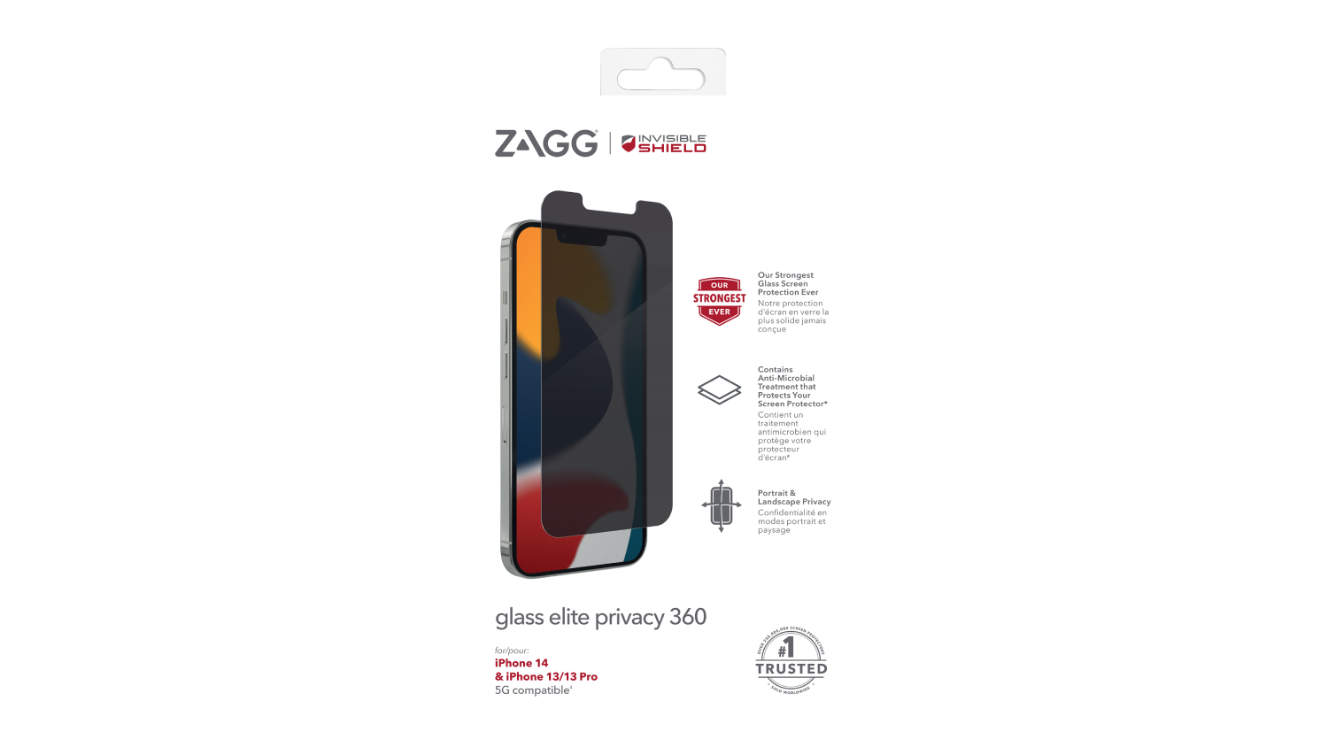 Zagg InvisibleShield Glass Elite Privacy 360 Screen Protector for