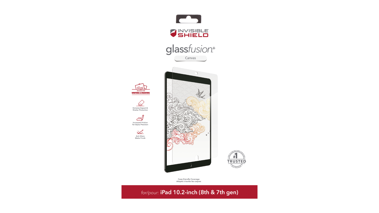 Zagg InvisibleShield GlassFusion+ Canvas Screen Protector for iPad 10.2